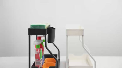 2 Tier L Shape Sliding Under Sink Organizer